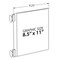 Azar Displays Two-Sided AcrylicSign Holder W/ Suction Cup Grippers 8.5" X 11", PK10 106688 - alternate 2